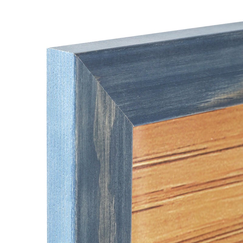 Woodside Rustic Wooden Picture Frame 11x14 - Natural Solid Eco Distressed Wood for Wall Mounting Photo Frame - Navy Blue - Image 2